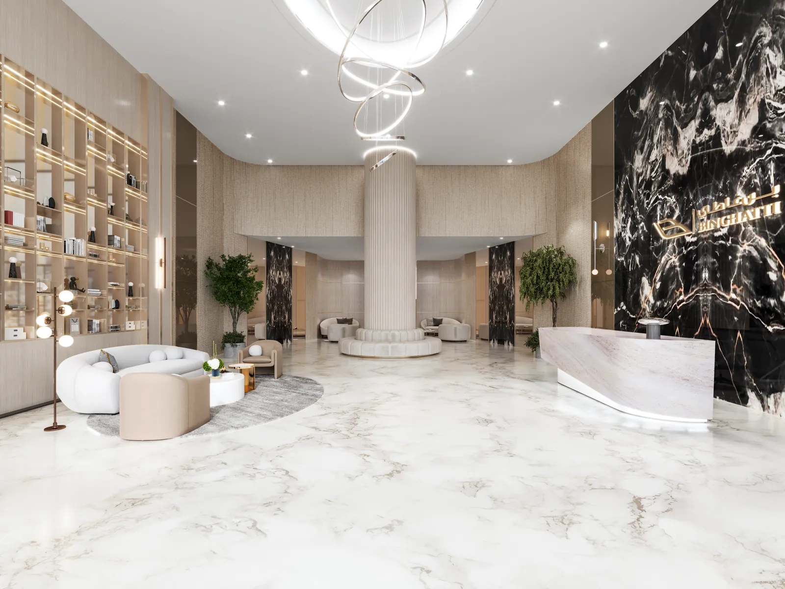 Binghatti Royale, Lobby mit Empfang