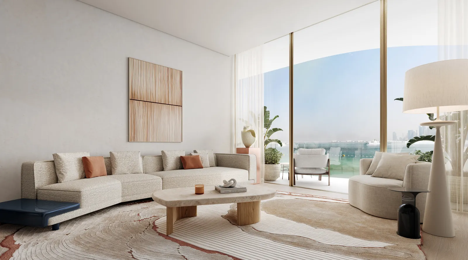Dubai Harbour Residences, Wohnbereich mit Meerblick