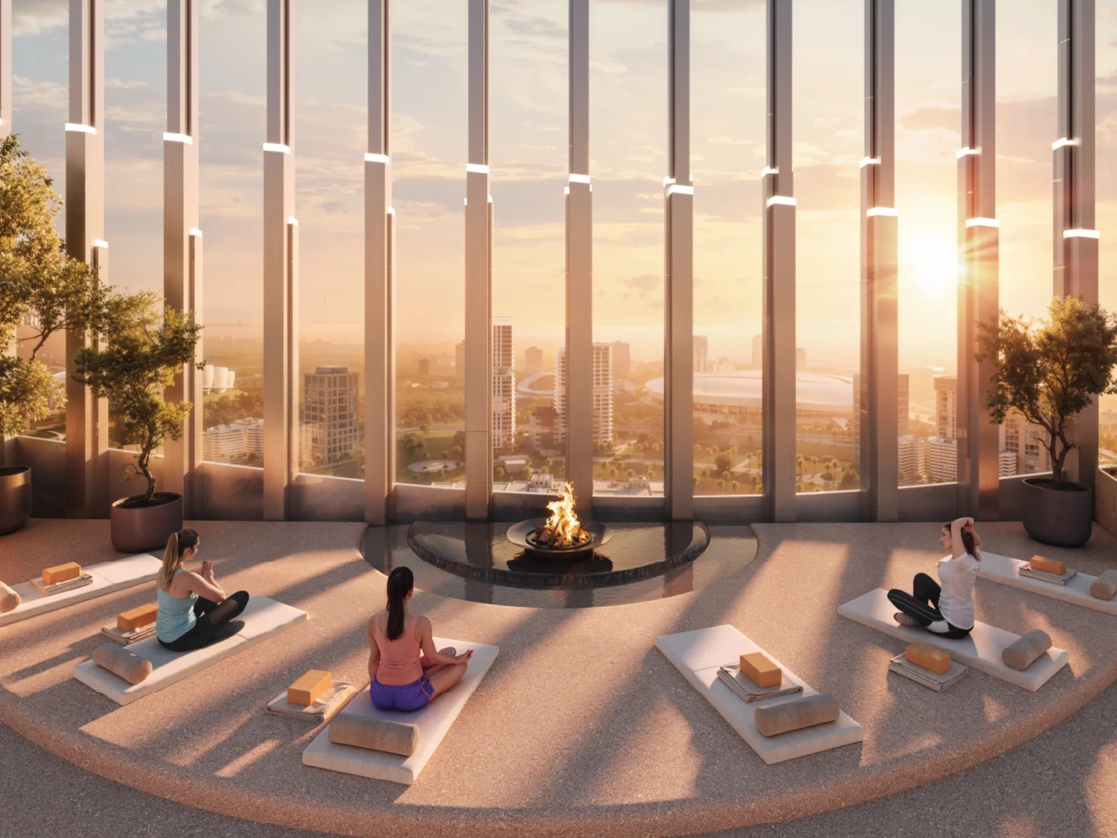 Hadley Heights 2, Sky Vitality Deck mit Blick &uuml;ber Dubai Sports City