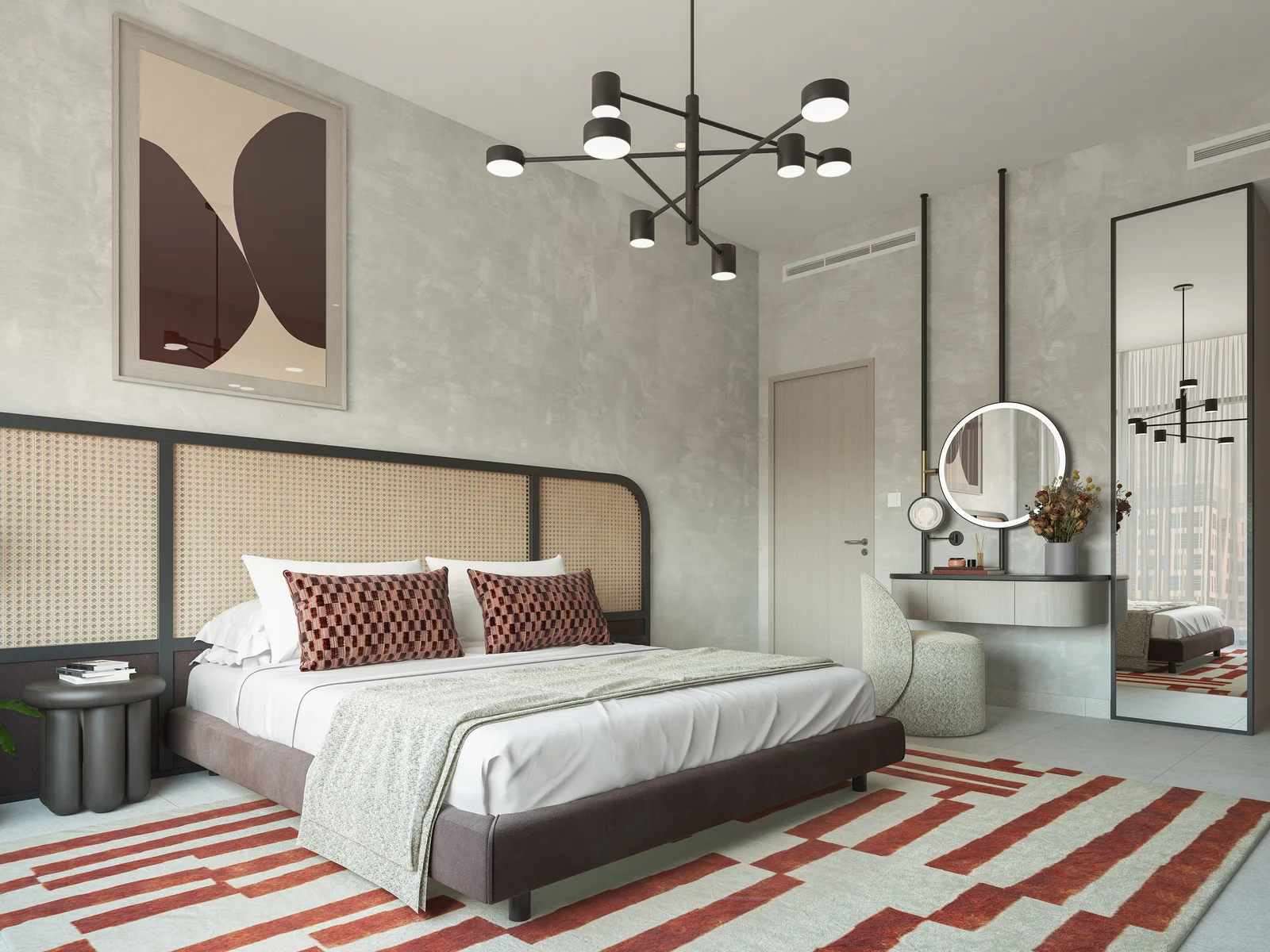 Hadley Heights, Schlafzimmer mit Einbauschr&auml;nken