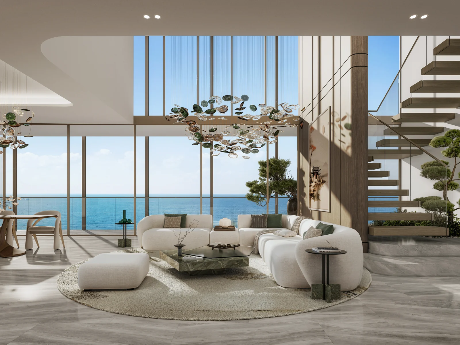 Hado, doppelgeschossiger Duplex-Wohnbereich mit Meerblick
