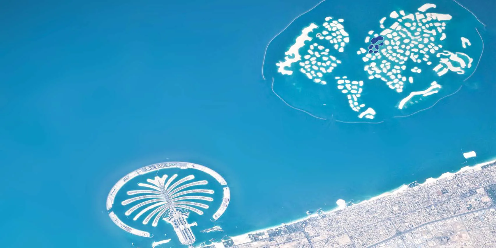 The World Islands vor der Küste Dubais, Luftaufnahme