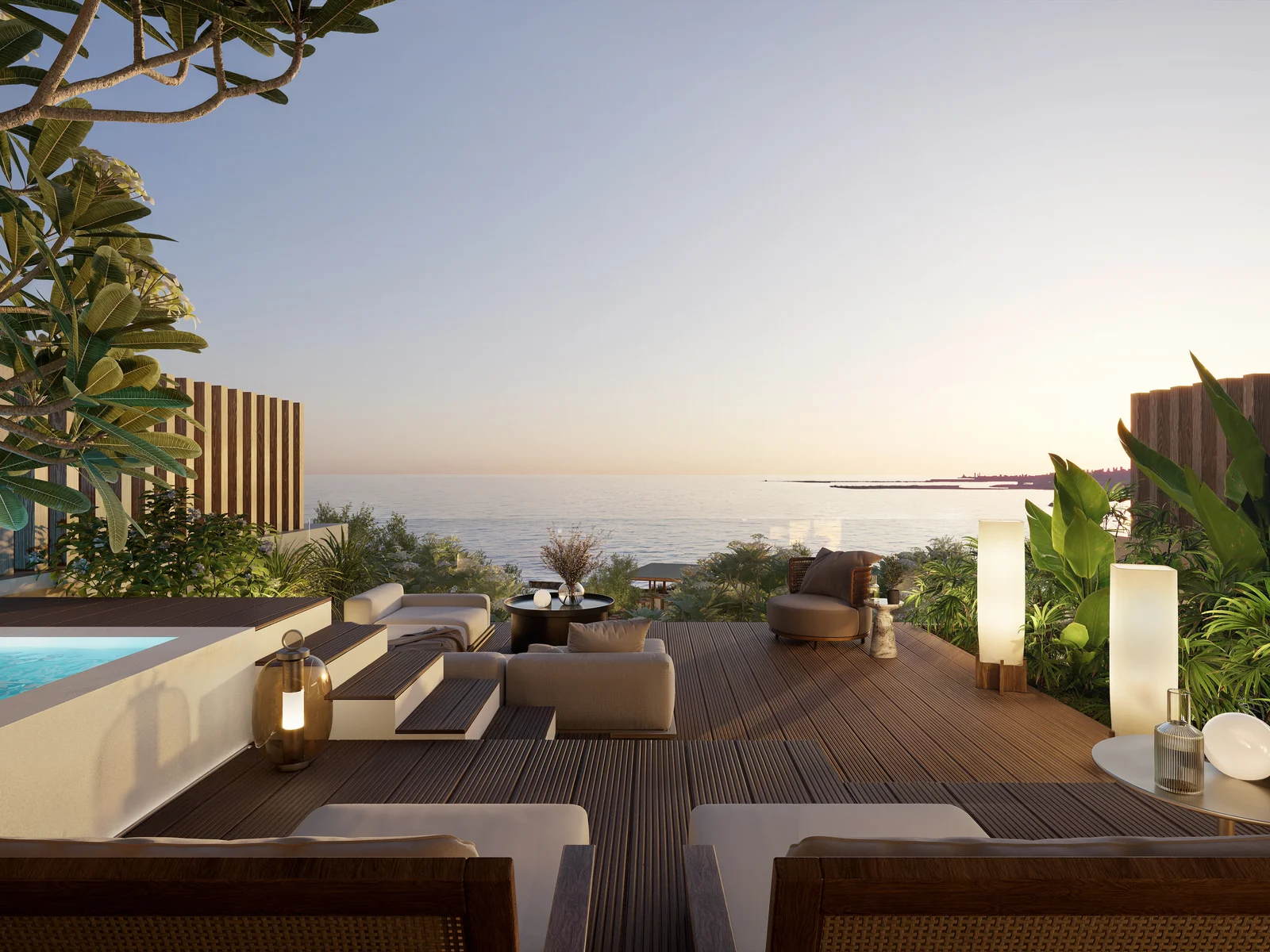 Soulever, Terrasse eines Podium-Chalets