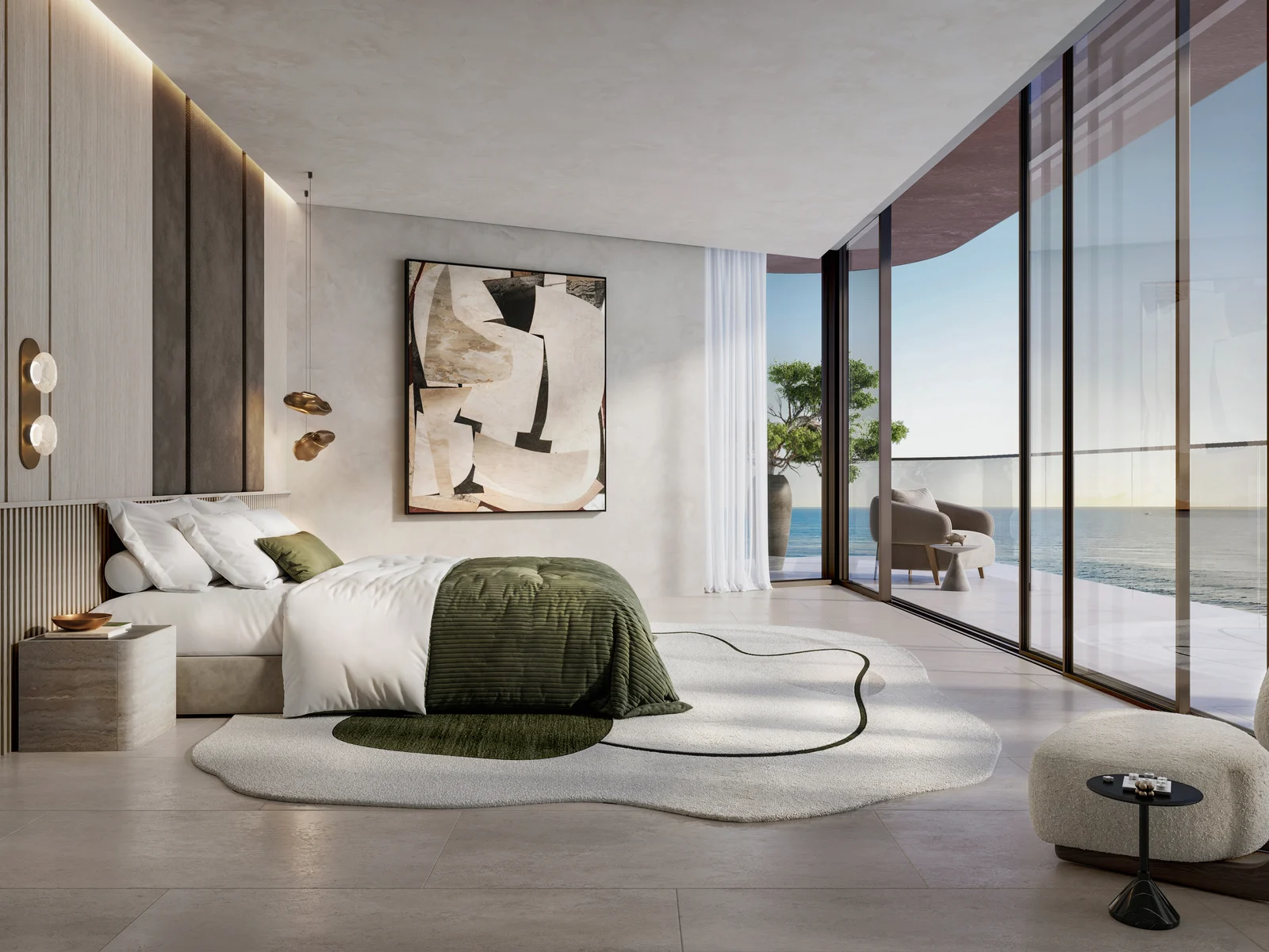 Soulever, Master-Schlafzimmer mit Wasserblick