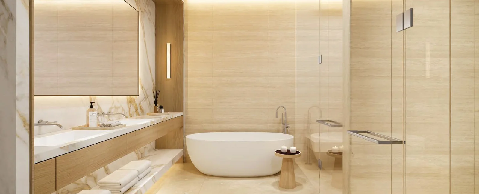The Dubai Beach EDITION, Badezimmer