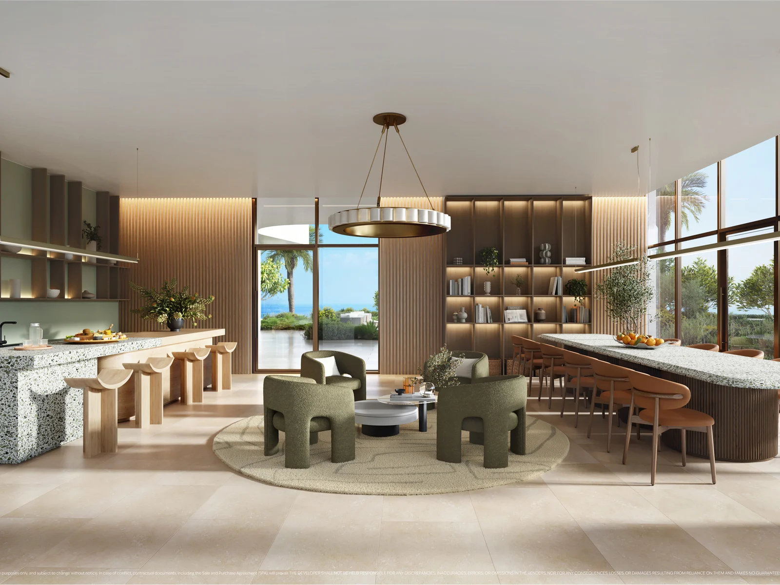 The Mural, offene Chef&rsquo;s Kitchen mit Essbereich